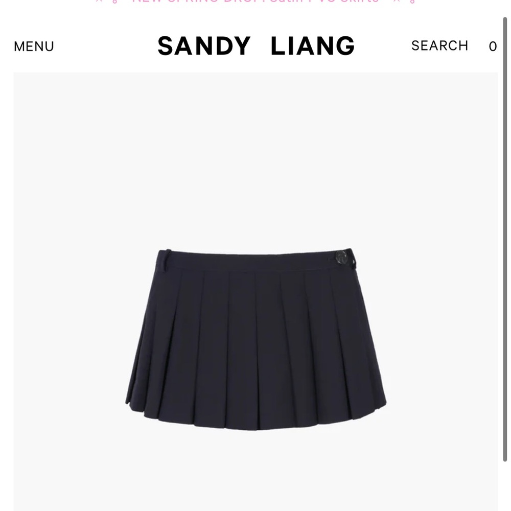 Sandy Liang BUNNY SKORT IN DARK NAVY